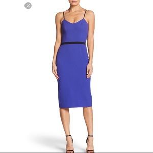 Dress the Population Blue Emma Midi Dress NWT